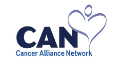 Logo for Cancer Alliance Network with a heart symbol.